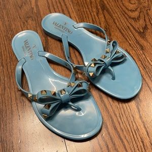 Valentino Rockstud Jelly Thong Sandals